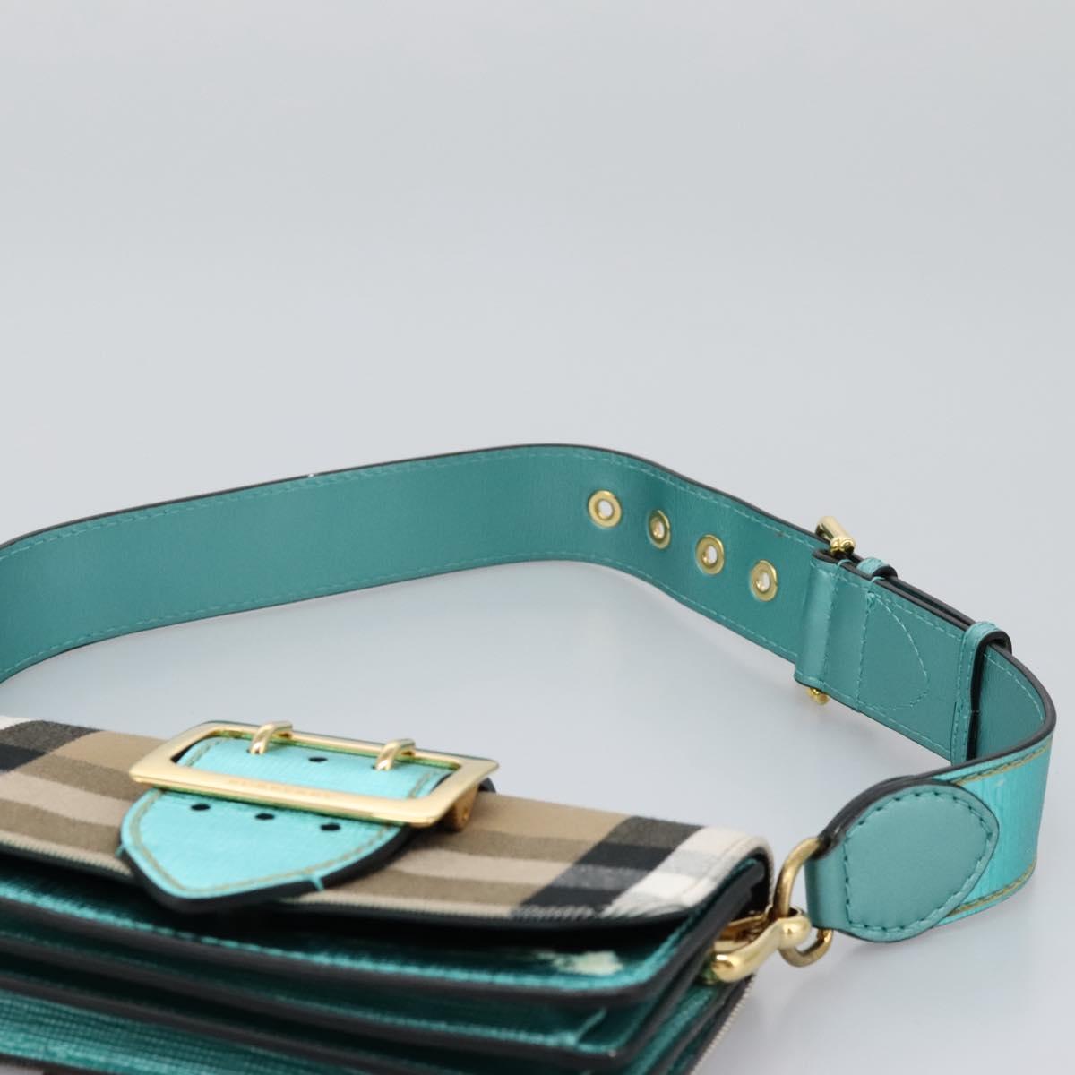 BURBERRY Nova Check Shoulder Bag Canvas 2way Beige Auth 116187