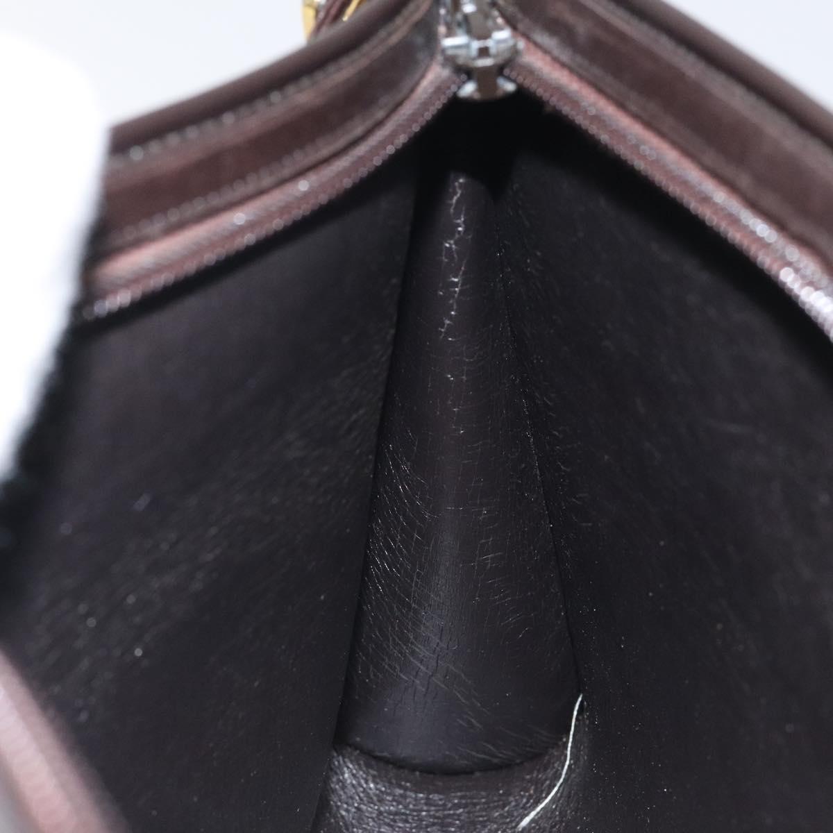 Christian Dior Trotter Canvas Shoulder Bag Brown Auth 116199