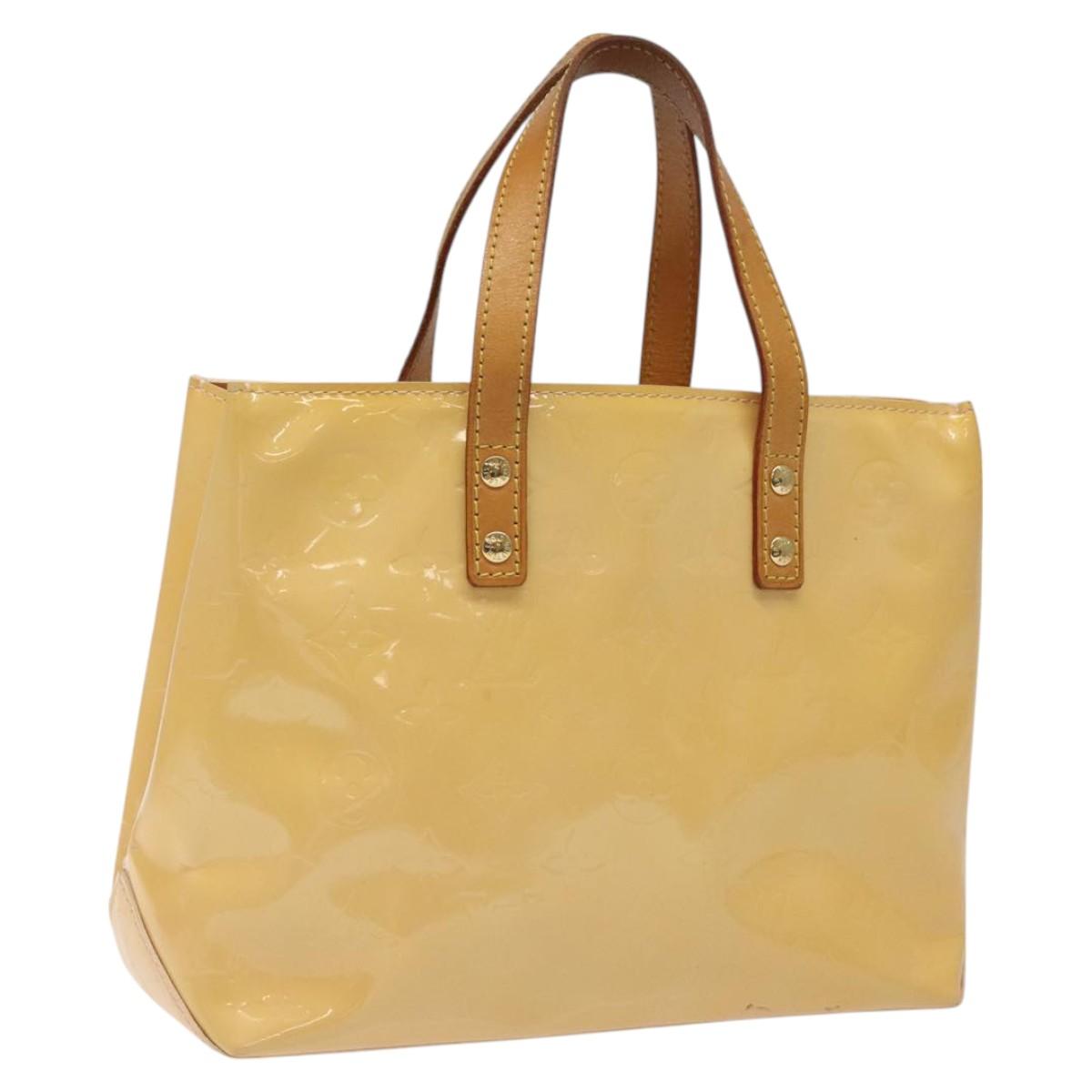 LOUIS VUITTON Monogram Vernis Reade PM Bag Marshmallow Pink M91306 Auth 116202