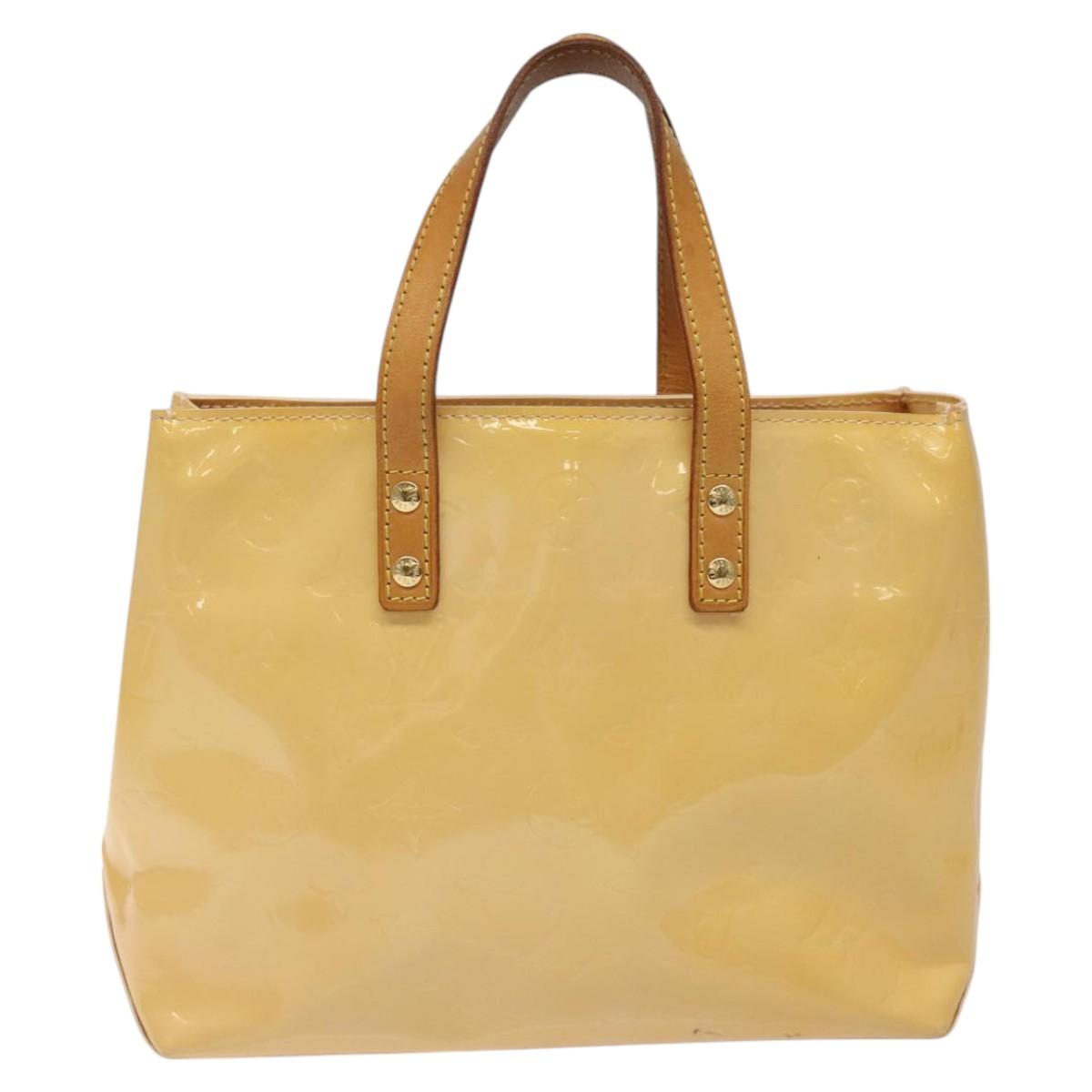 LOUIS VUITTON Monogram Vernis Reade PM Bag Marshmallow Pink M91306 Auth 116202