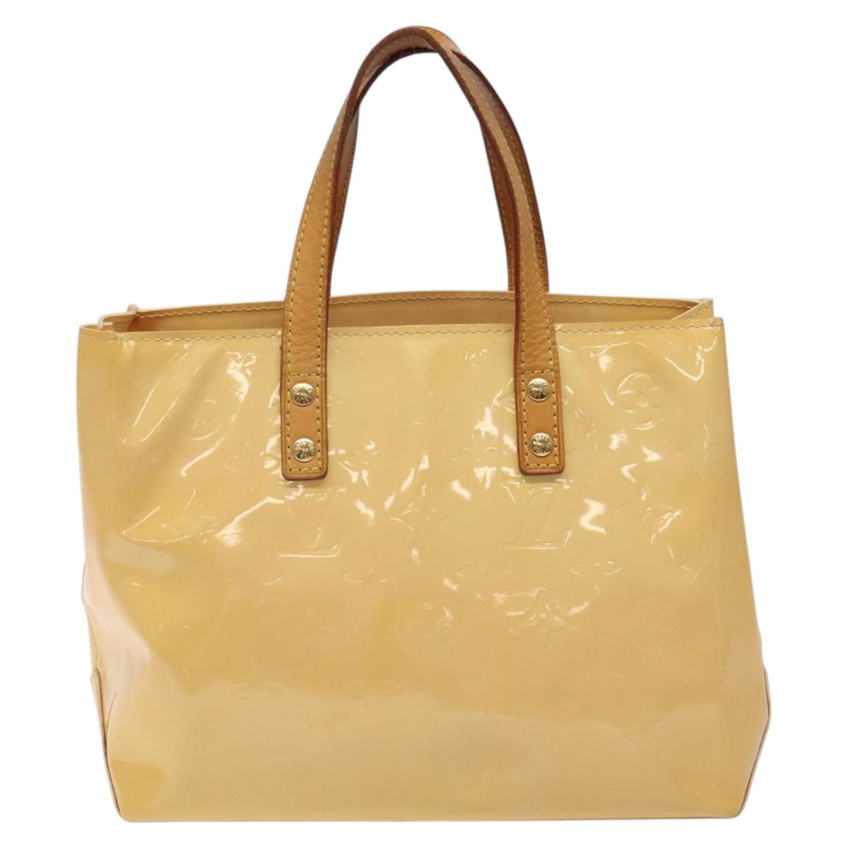 LOUIS VUITTON Monogram Vernis Reade PM Bag Marshmallow Pink M91306 Auth 116202