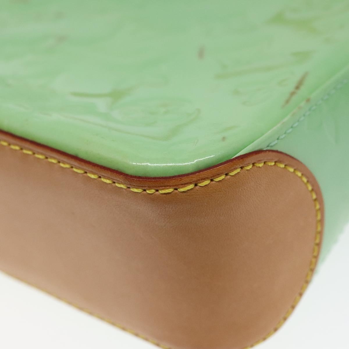 LOUIS VUITTON Monogram Vernis Mallory Square Pouch Peppermint M91293 Auth 116213