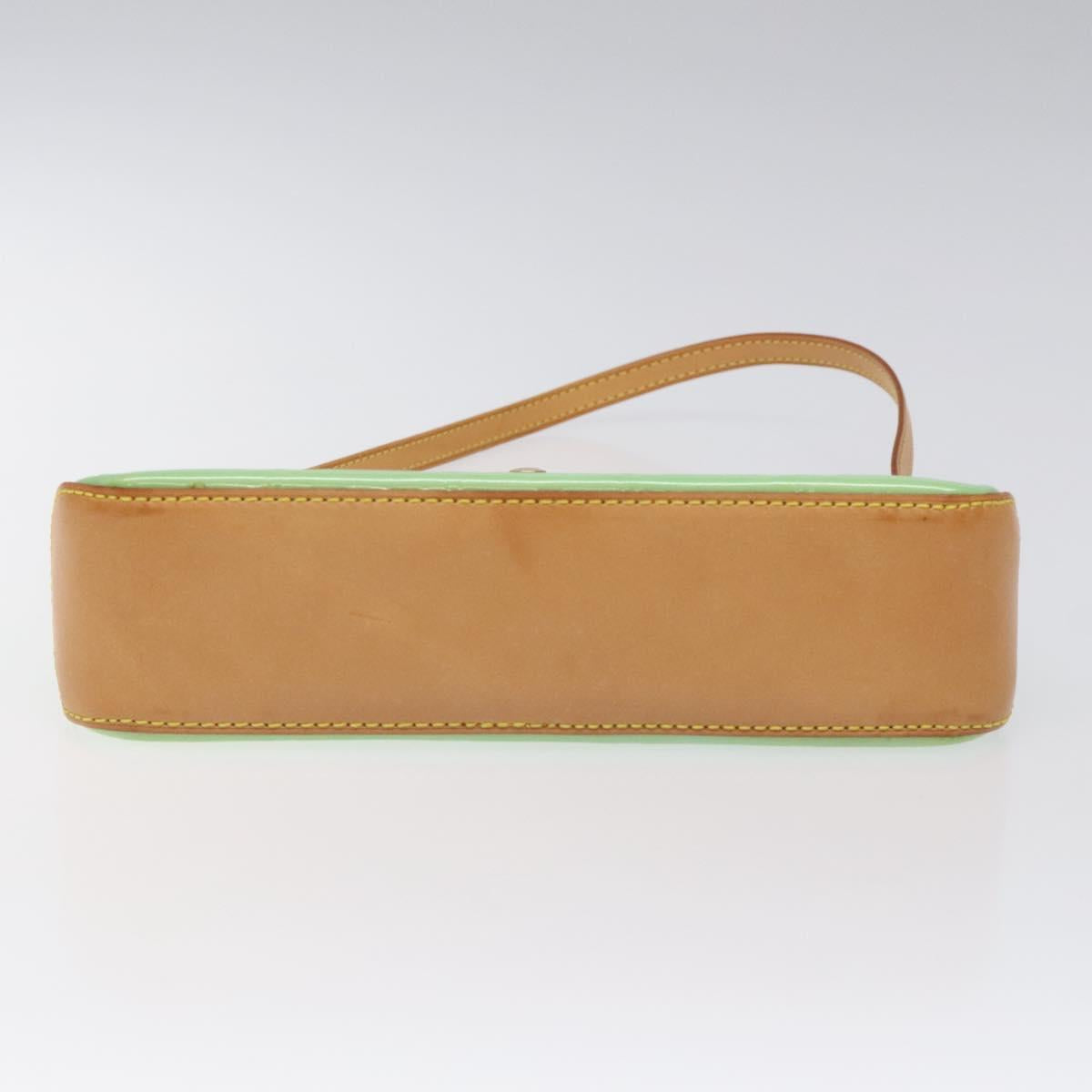 LOUIS VUITTON Monogram Vernis Mallory Square Pouch Peppermint M91293 Auth 116213