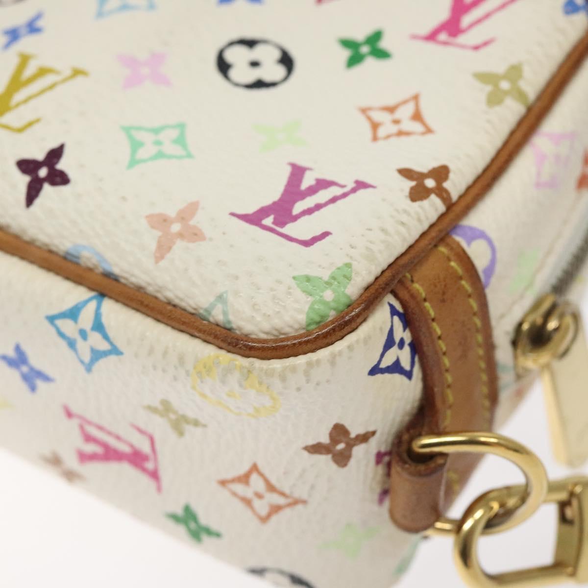 LOUIS VUITTON Monogram Multicolor Trousse Wapity Pouch White M58033 Auth 116230