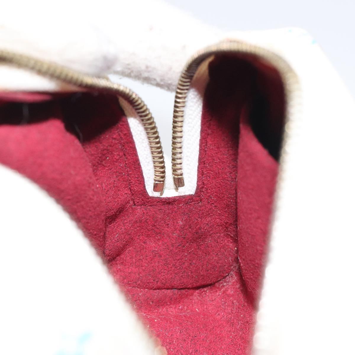 LOUIS VUITTON Monogram Multicolor Trousse Wapity Pouch White M58033 Auth 116230