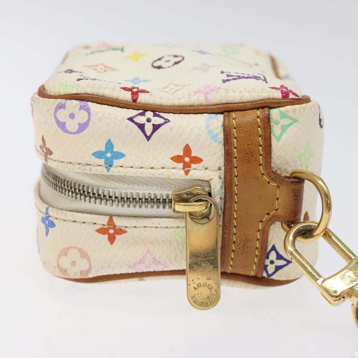 LOUIS VUITTON Monogram Multicolor Trousse Wapity Pouch White M58033 Auth 116230