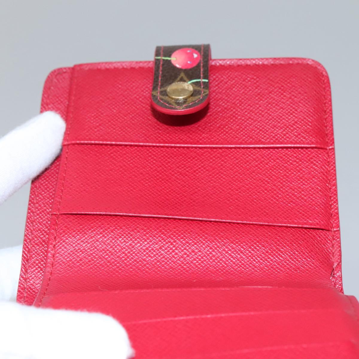 LOUIS VUITTON Monogram Cherry Compact Zip Bifold Wallet M95005 LV Auth 116235AM