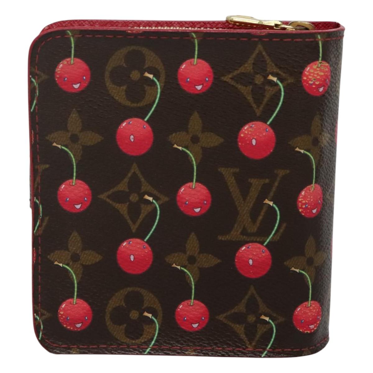 LOUIS VUITTON Monogram Cherry Compact Zip Bifold Wallet M95005 LV Auth 116235AM