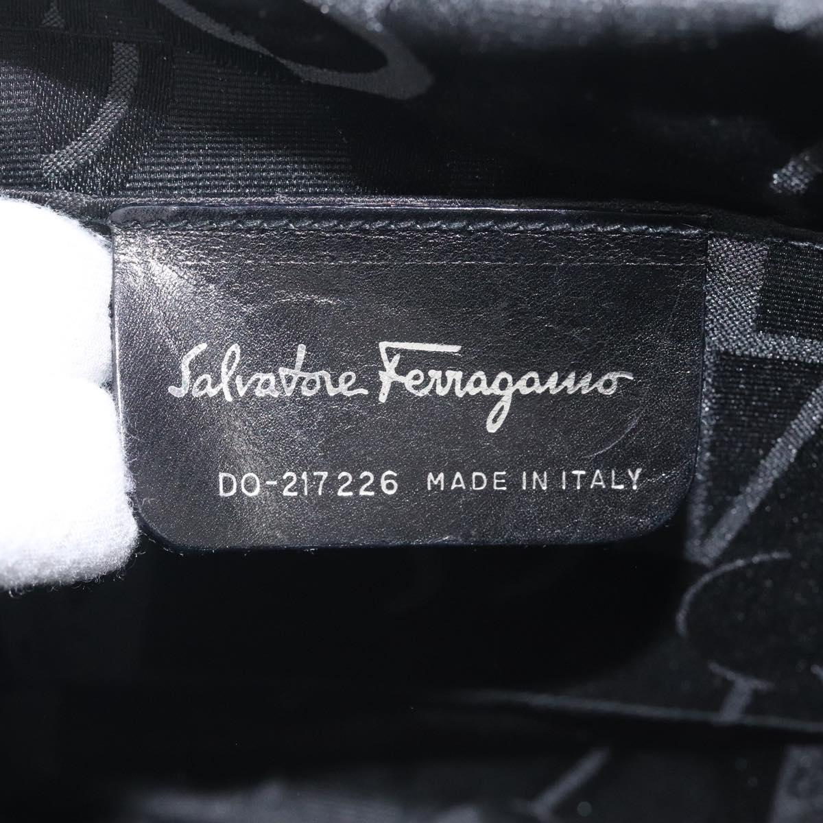 Salvatore Ferragamo Tote Bag Leather White Silver Auth 116250V