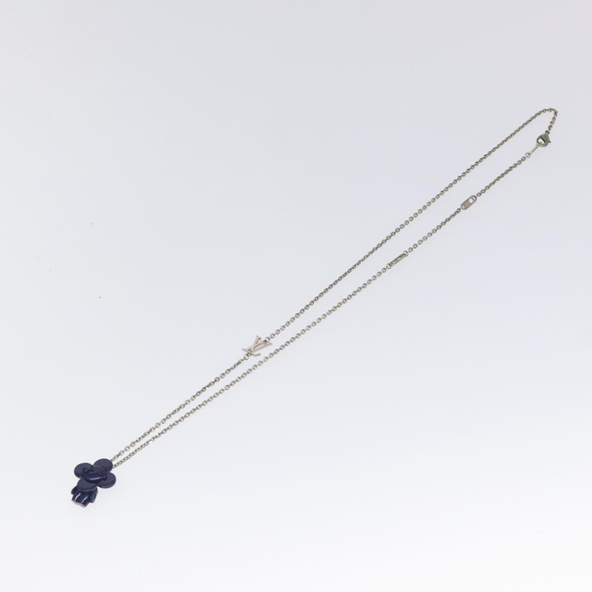 LOUIS VUITTON Collier Vivienne Necklace metal Navy MP3194 LV Auth 116260