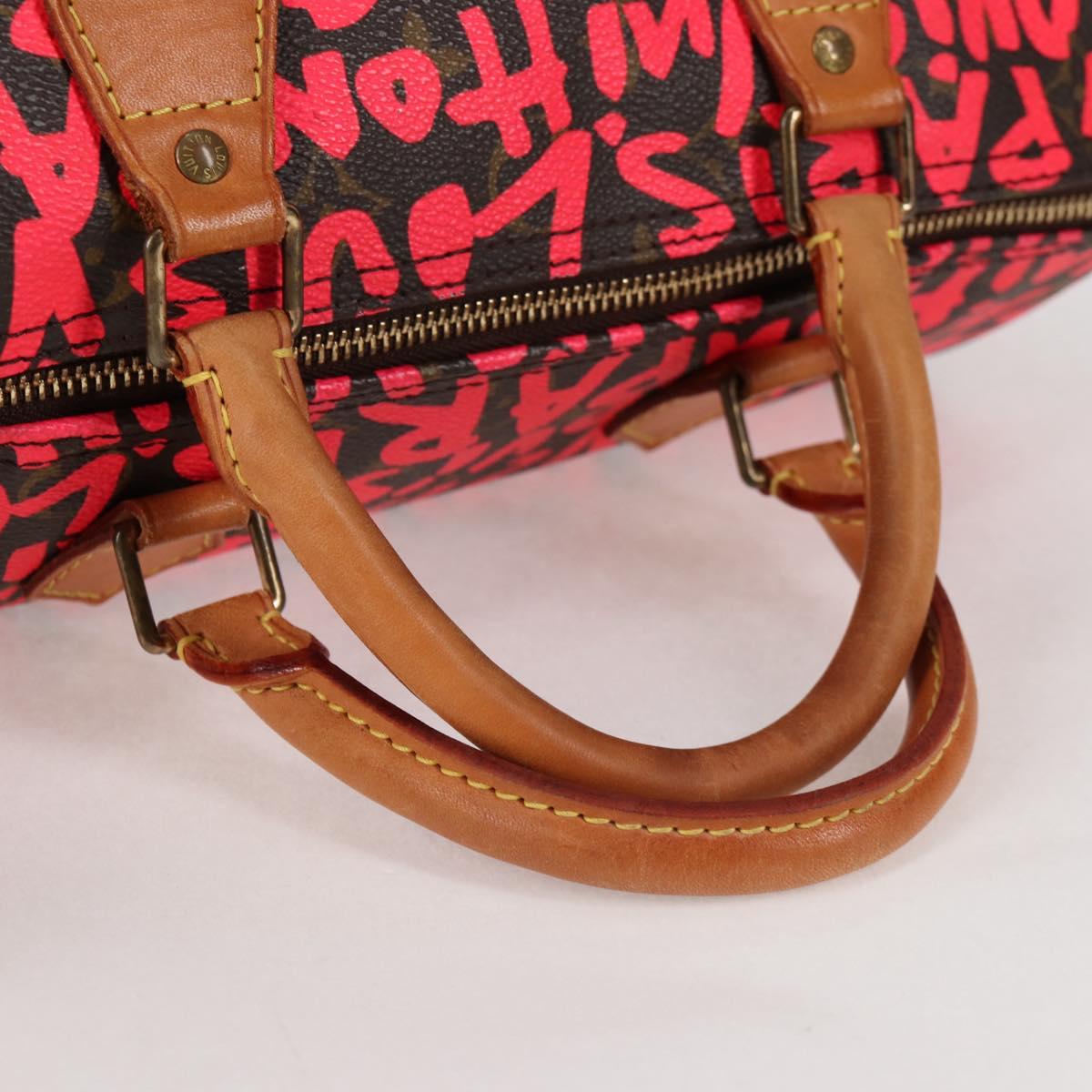 LOUIS VUITTON Monogram Graffiti Speedy 30 Bag Orange M93705 LV Auth 116267AM