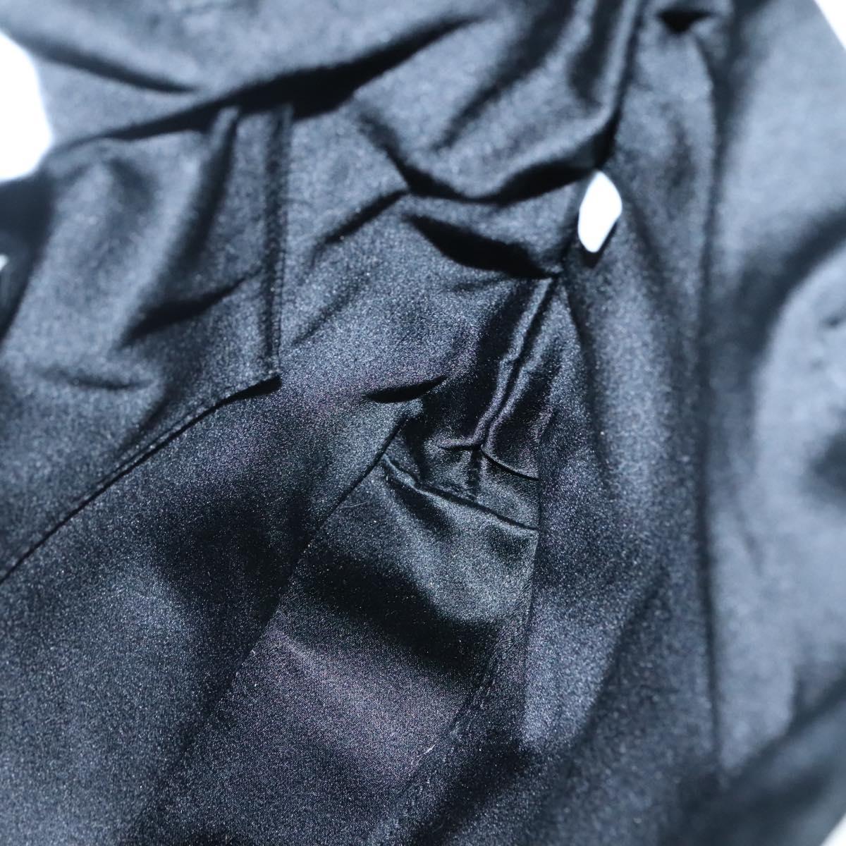 PRADA Hand Bag Nylon White Silver Auth 116272