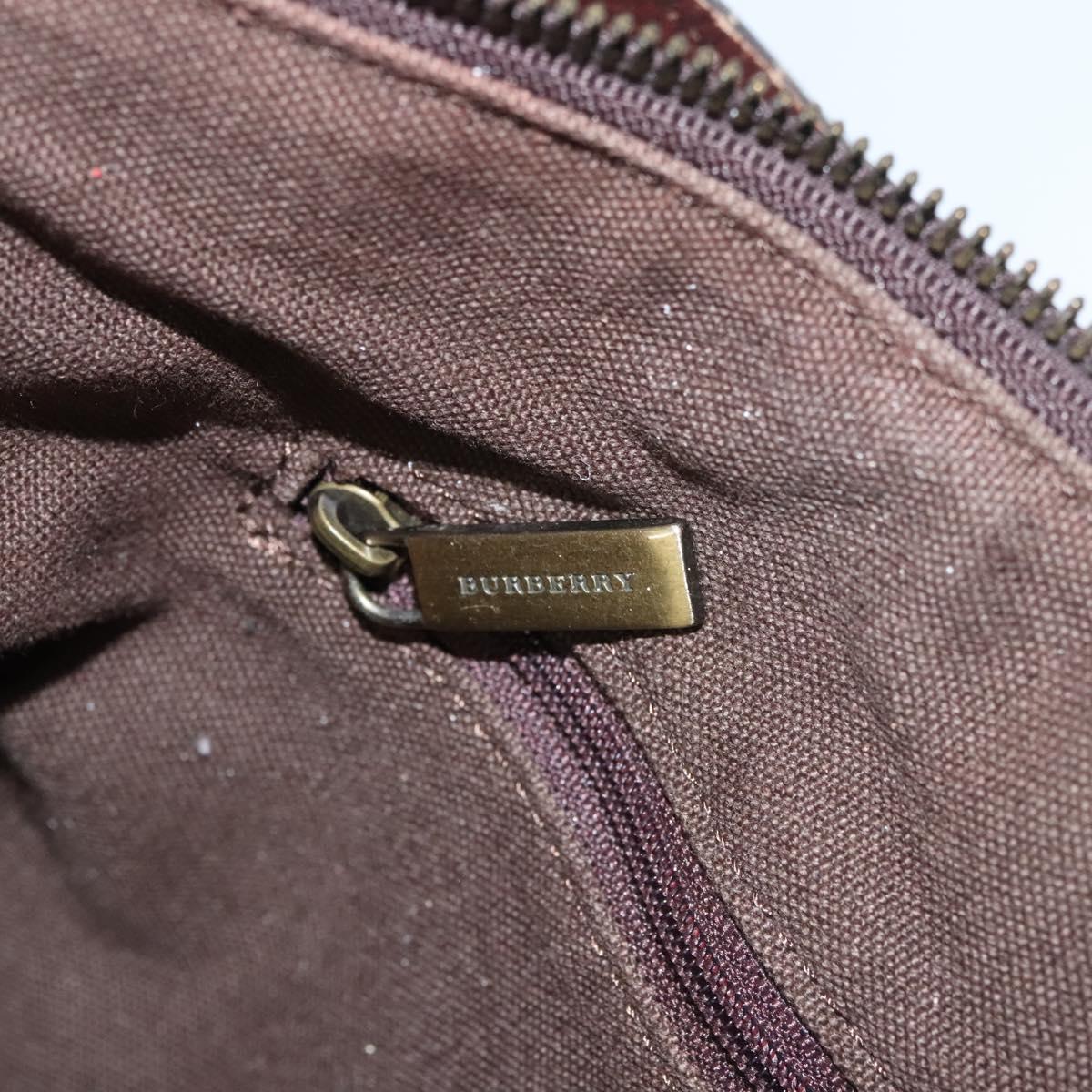 BURBERRY Nova Check Shoulder Bag Canvas Beige Gold Auth 116276