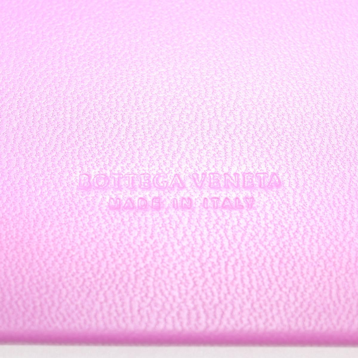 BOTTEGAVENETA INTRECCIATO Chain Shoulder Bag Leather Purple Auth 116278AM