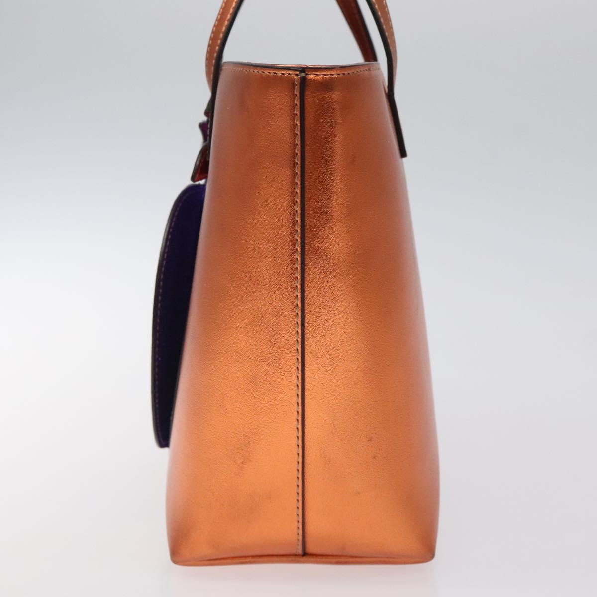 GUCCI Hand Bag Leather Bronze 580840 Auth 116280