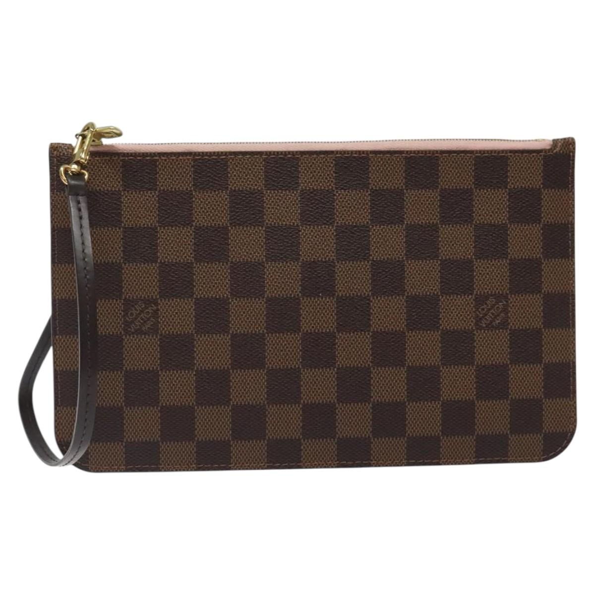 LOUIS VUITTON Damier Ebene Neverfull MM Pouch Accessory Pouch LV Auth 116283