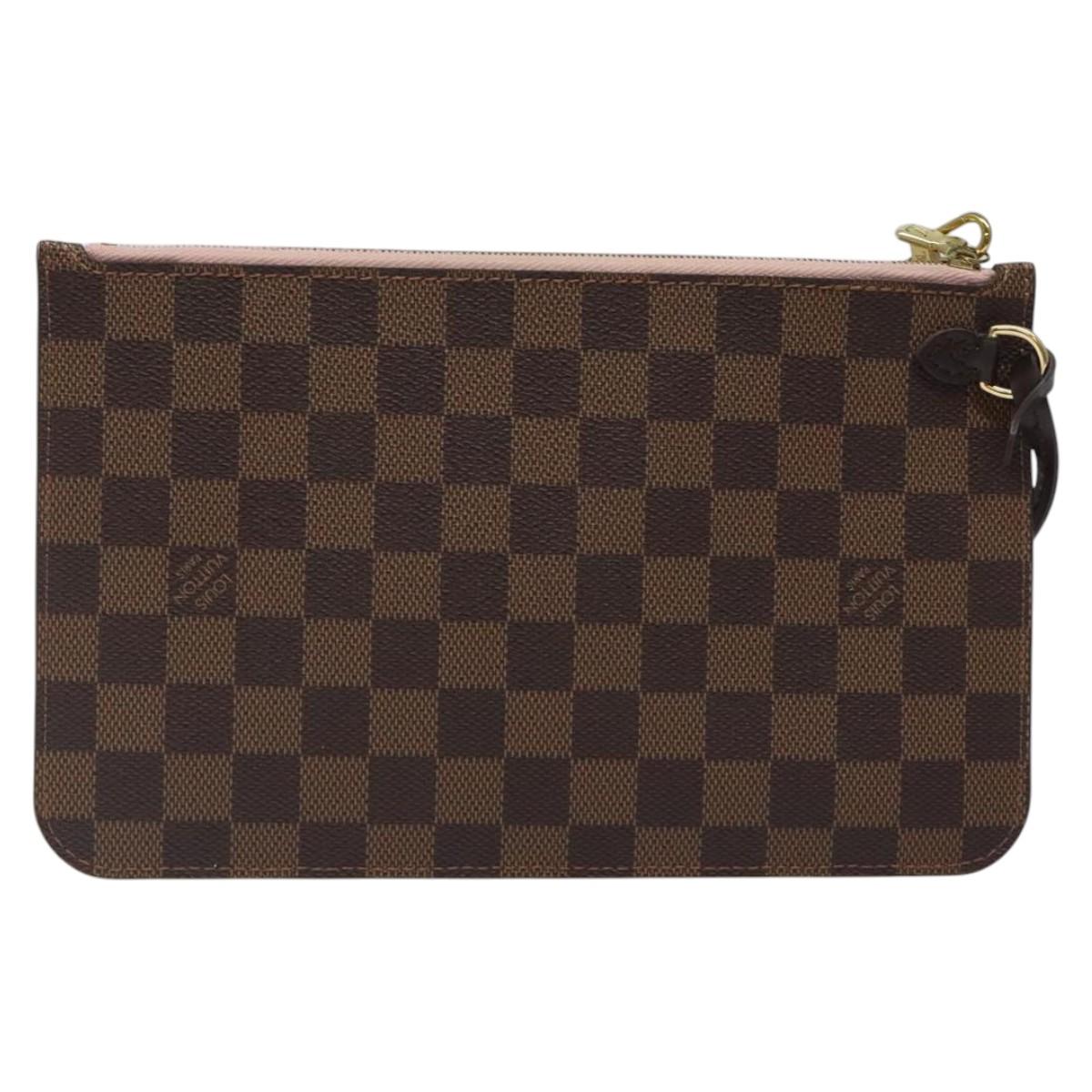 LOUIS VUITTON Damier Ebene Neverfull MM Pouch Accessory Pouch LV Auth 116283