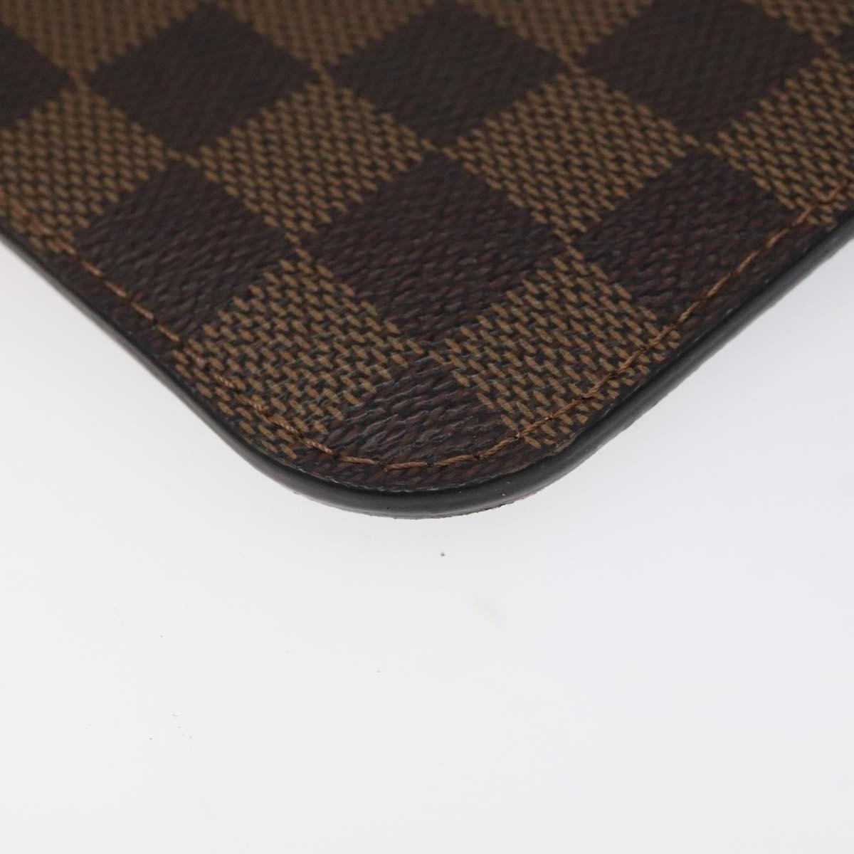 LOUIS VUITTON Damier Ebene Neverfull MM Pouch Accessory Pouch LV Auth 116283