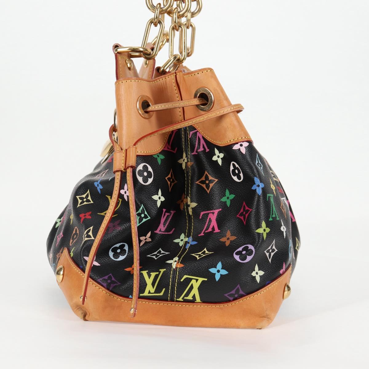 LOUIS VUITTON Monogram Multicolor Ursula Tote Bag Black M40124 LV Auth 116321AM