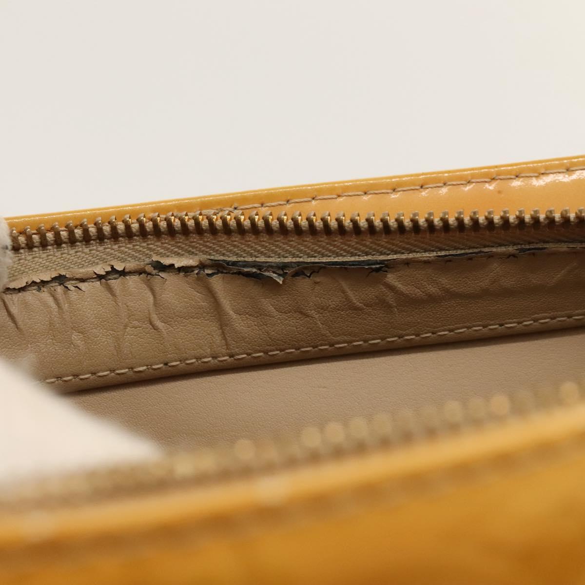 LOUIS VUITTON Monogram Vernis Houston Hand Bag Beige M91004 LV Auth 116324