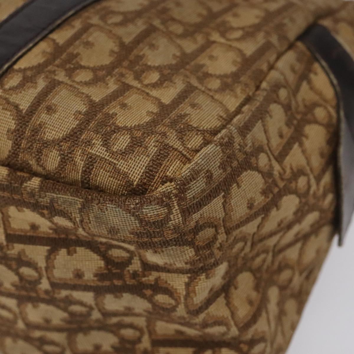Christian Dior Trotter Canvas Hand Bag Brown Auth 116334