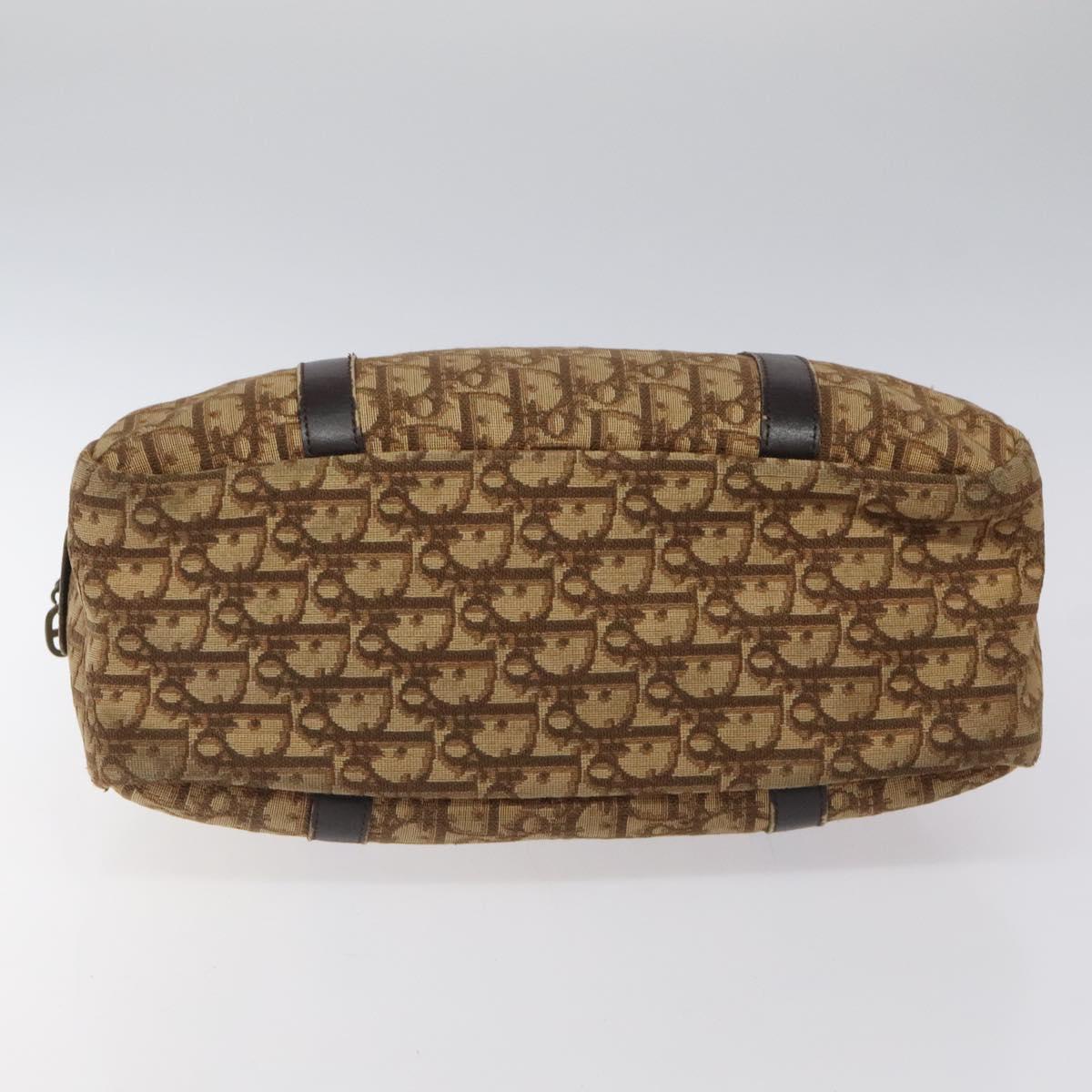 Christian Dior Trotter Canvas Hand Bag Brown Auth 116334
