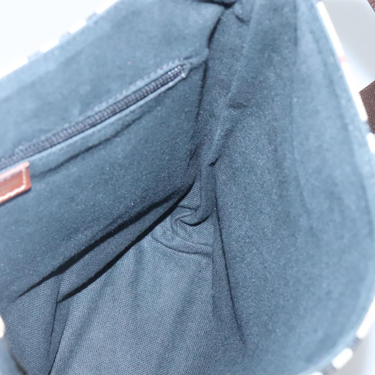 BURBERRY Nova Check Shoulder Bag PVC Leather Beige Auth 116339