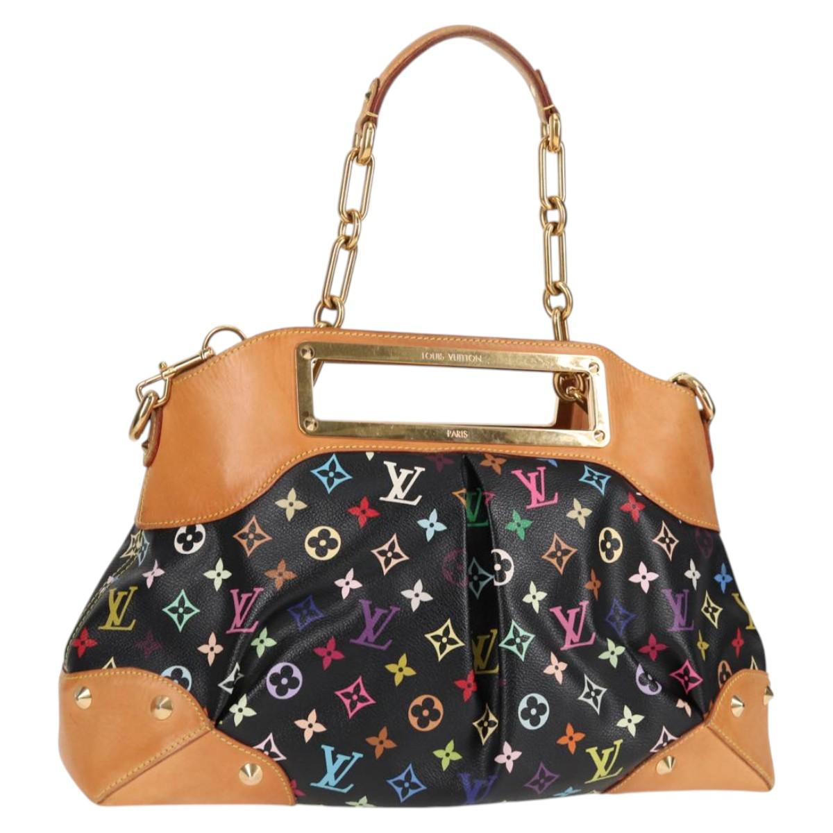 LOUIS VUITTON Monogram Multicolor Judy GM Bag 2way Black M40254 LV Auth 116346M