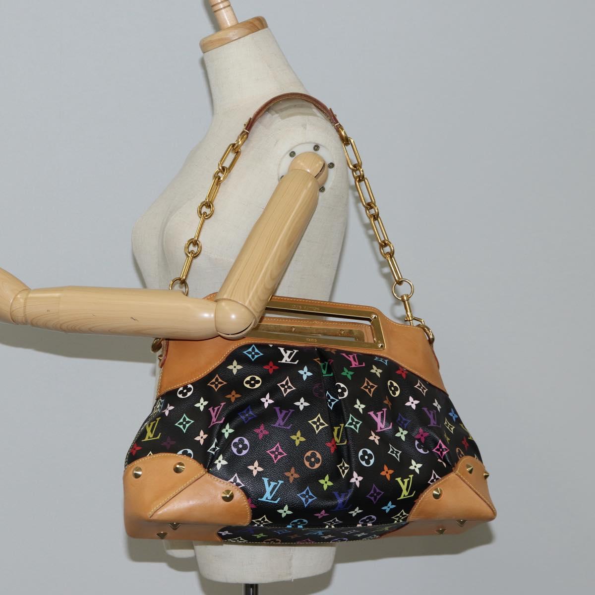 LOUIS VUITTON Monogram Multicolor Judy GM Bag 2way Black M40254 LV Auth 116346M