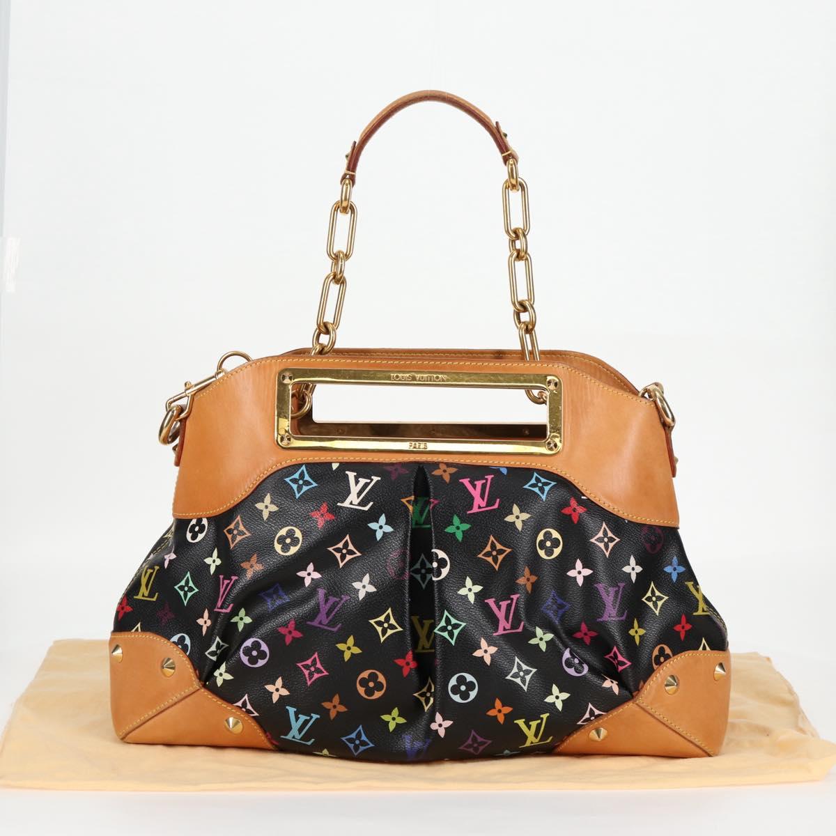 LOUIS VUITTON Monogram Multicolor Judy GM Bag 2way Black M40254 LV Auth 116346M