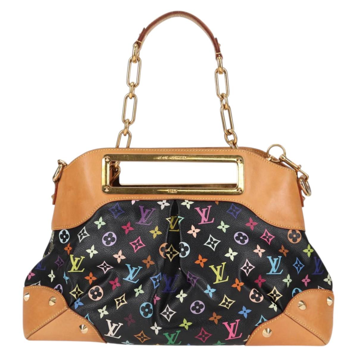 LOUIS VUITTON Monogram Multicolor Judy GM Bag 2way Black M40254 LV Auth 116346M