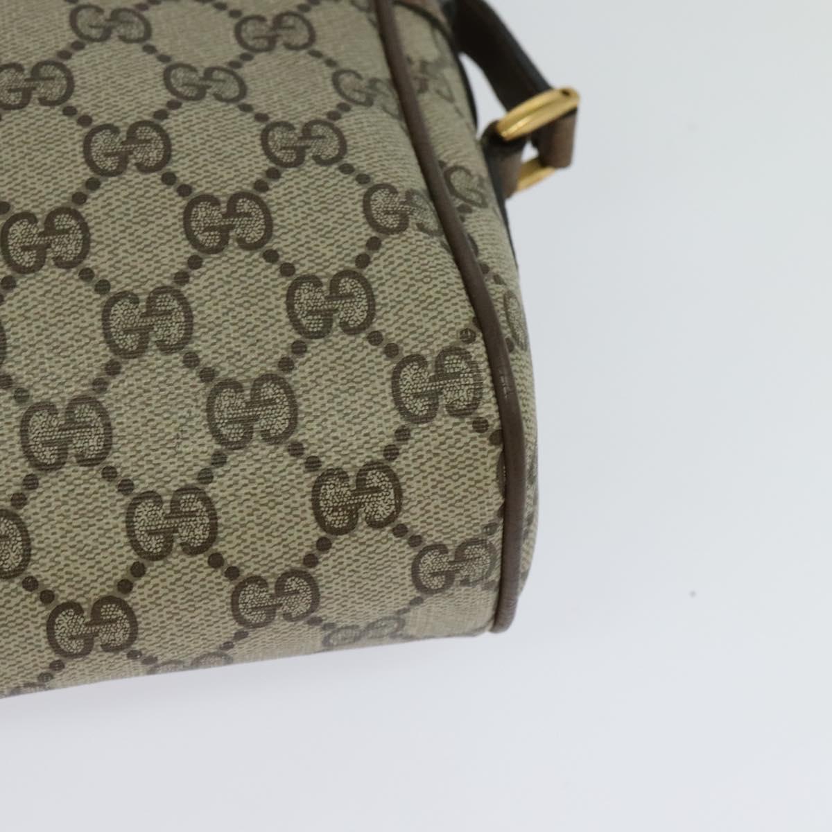 GUCCI GG Supreme Web Sherry Line Shoulder Bag PVC Beige 56 02 005 Auth 116354