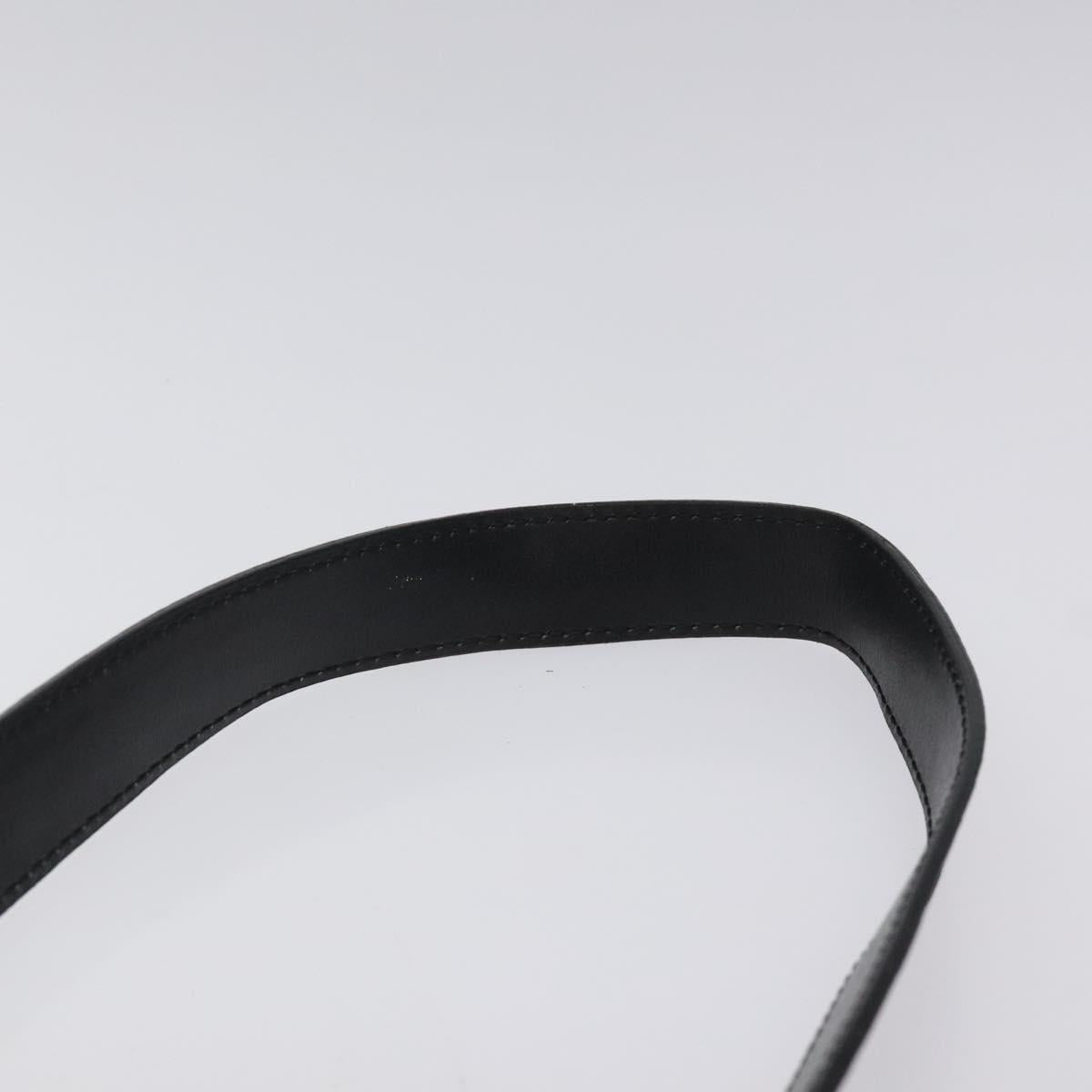 CELINE Shoulder Bag Leather Black Gold Auth 116371