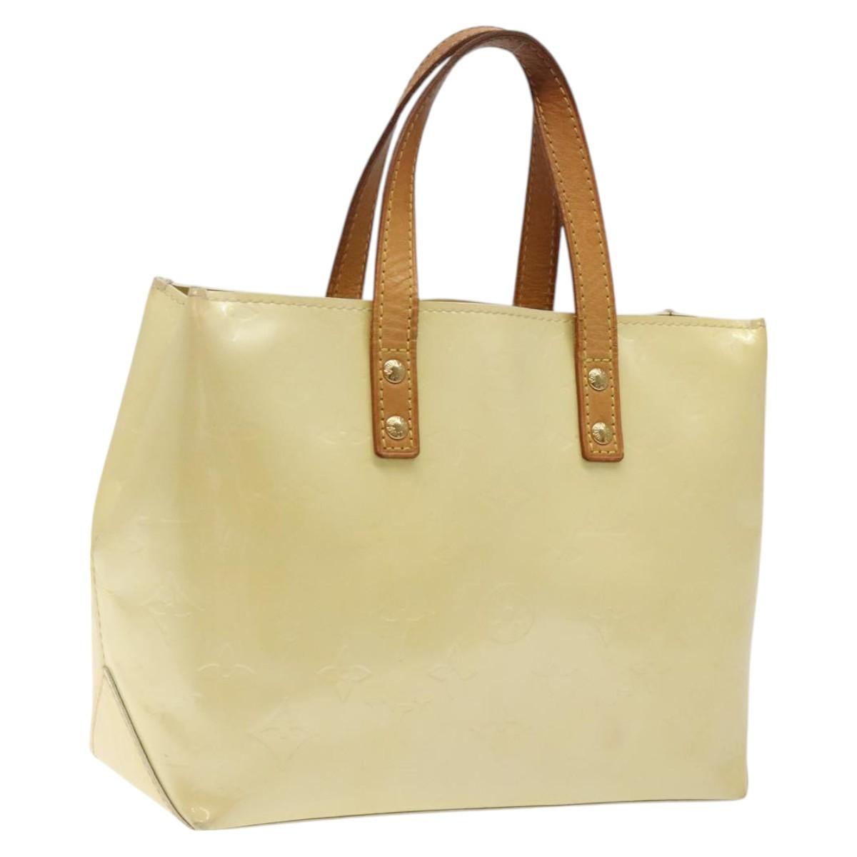 LOUIS VUITTON Monogram Vernis Reade PM Hand Bag Perle M91336 LV Auth 116383