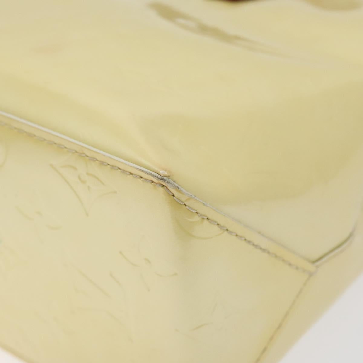 LOUIS VUITTON Monogram Vernis Reade PM Hand Bag Perle M91336 LV Auth 116383