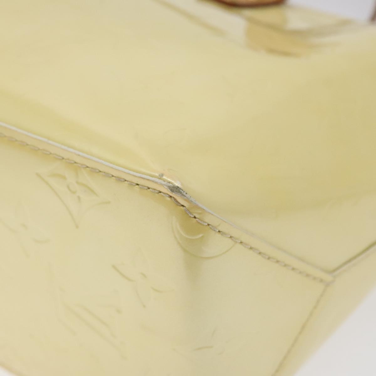 LOUIS VUITTON Monogram Vernis Reade PM Hand Bag Perle M91336 LV Auth 116383