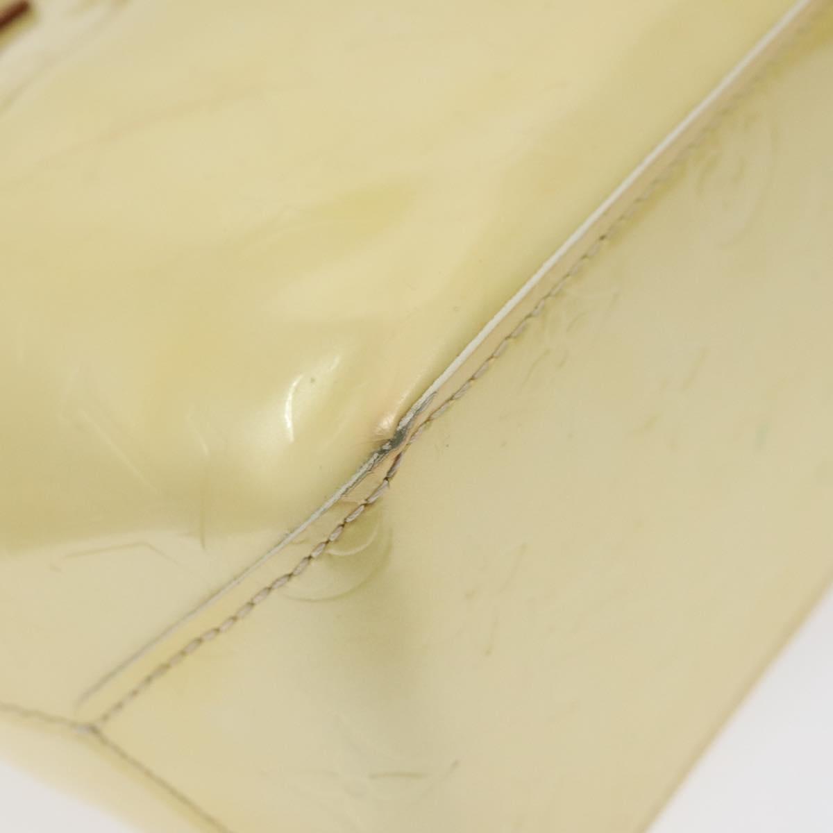 LOUIS VUITTON Monogram Vernis Reade PM Hand Bag Perle M91336 LV Auth 116383