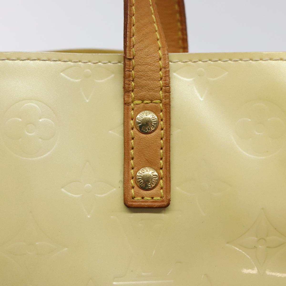 LOUIS VUITTON Monogram Vernis Reade PM Hand Bag Perle M91336 LV Auth 116383