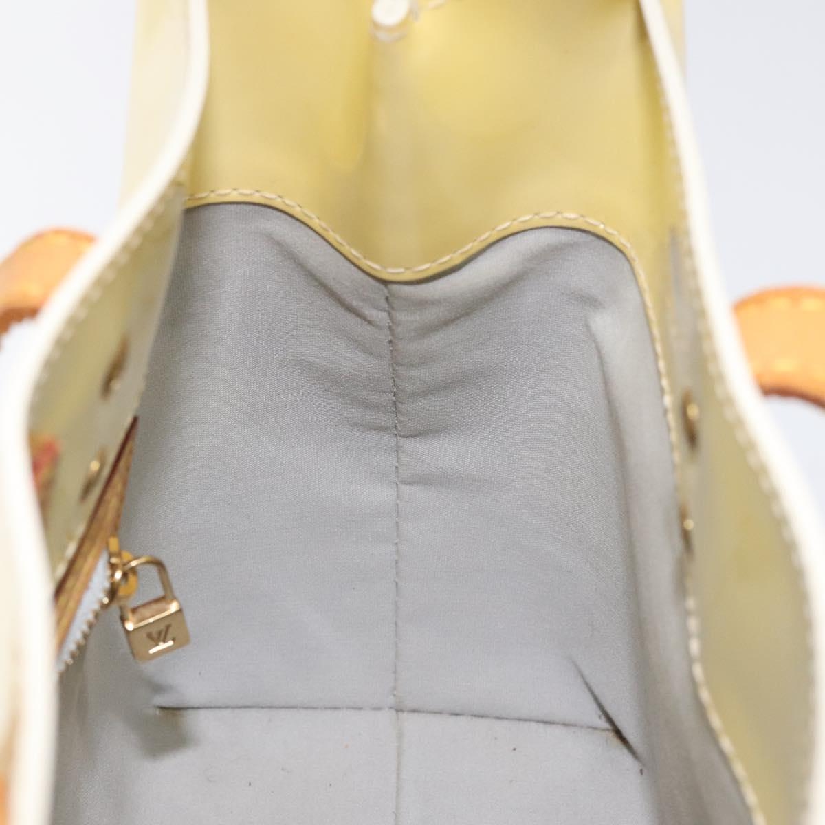 LOUIS VUITTON Monogram Vernis Reade PM Hand Bag Perle M91336 LV Auth 116383