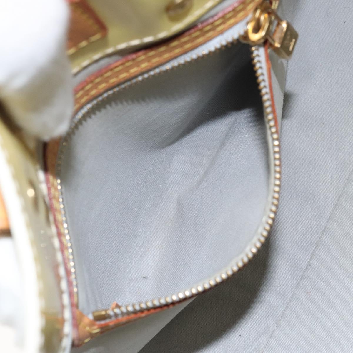 LOUIS VUITTON Monogram Vernis Reade PM Hand Bag Perle M91336 LV Auth 116383