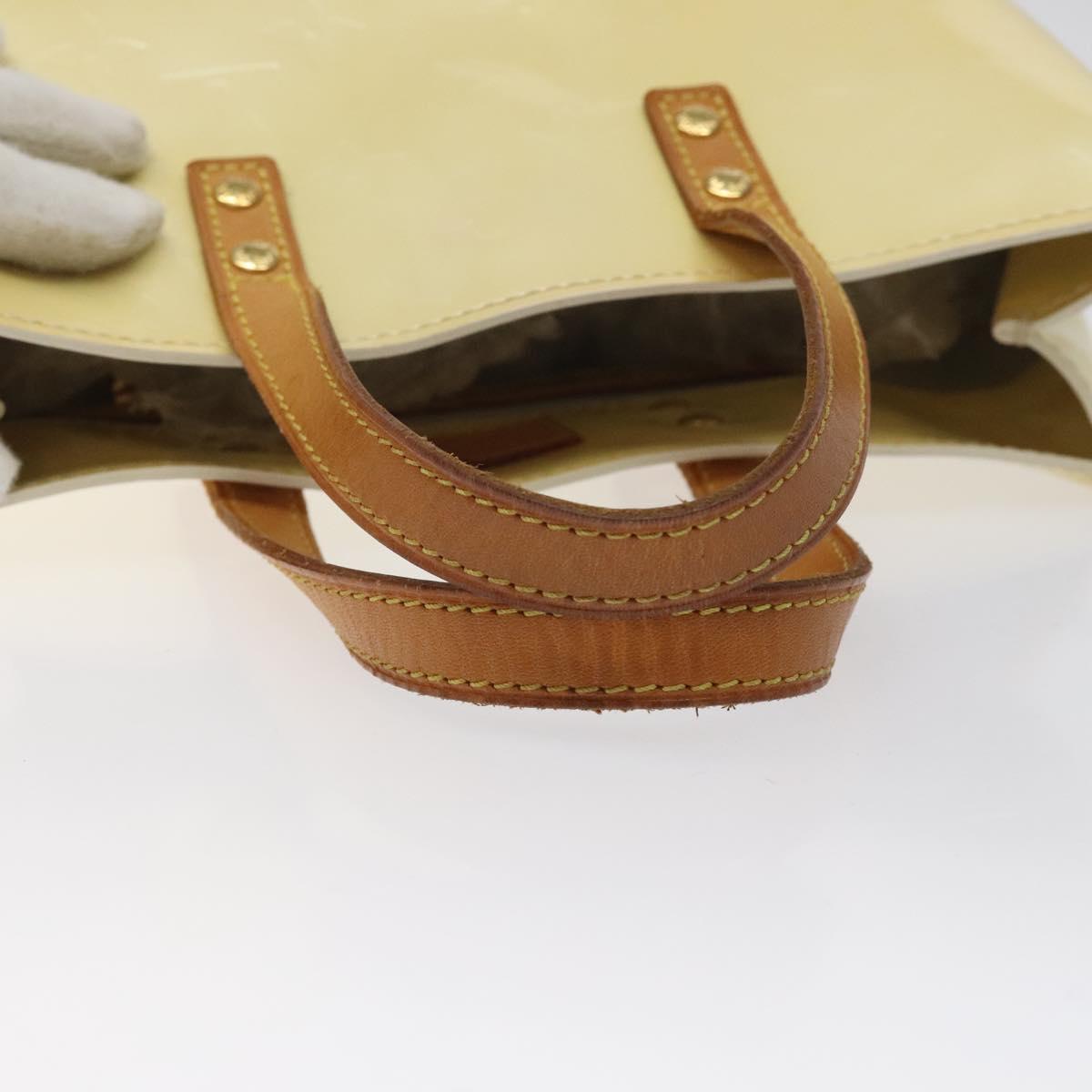 LOUIS VUITTON Monogram Vernis Reade PM Hand Bag Perle M91336 LV Auth 116383