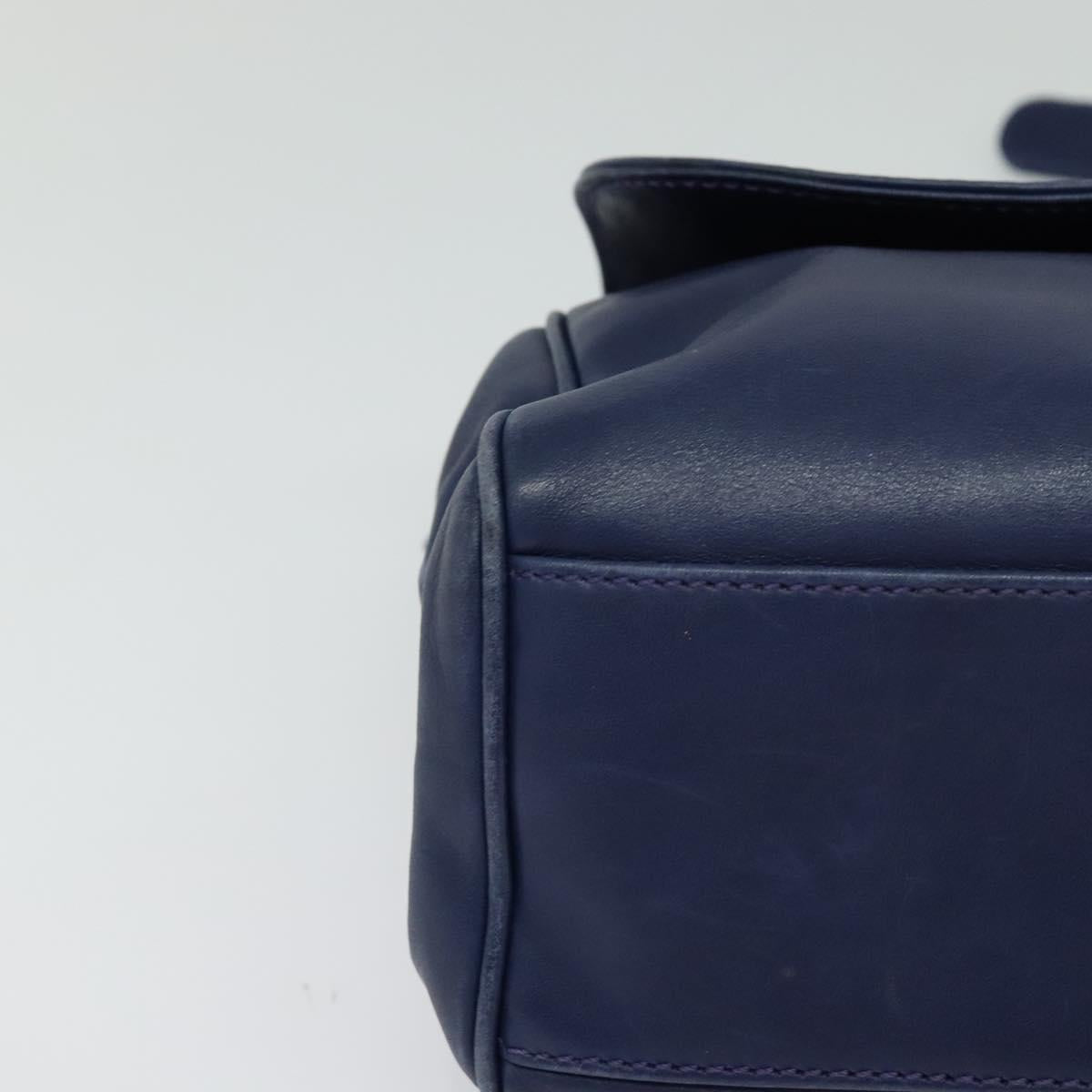 CELINE Shoulder Bag Leather Navy Auth 116384