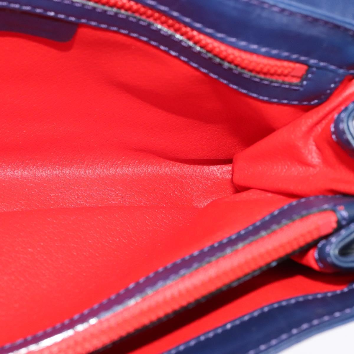 CELINE Shoulder Bag Leather Navy Auth 116384