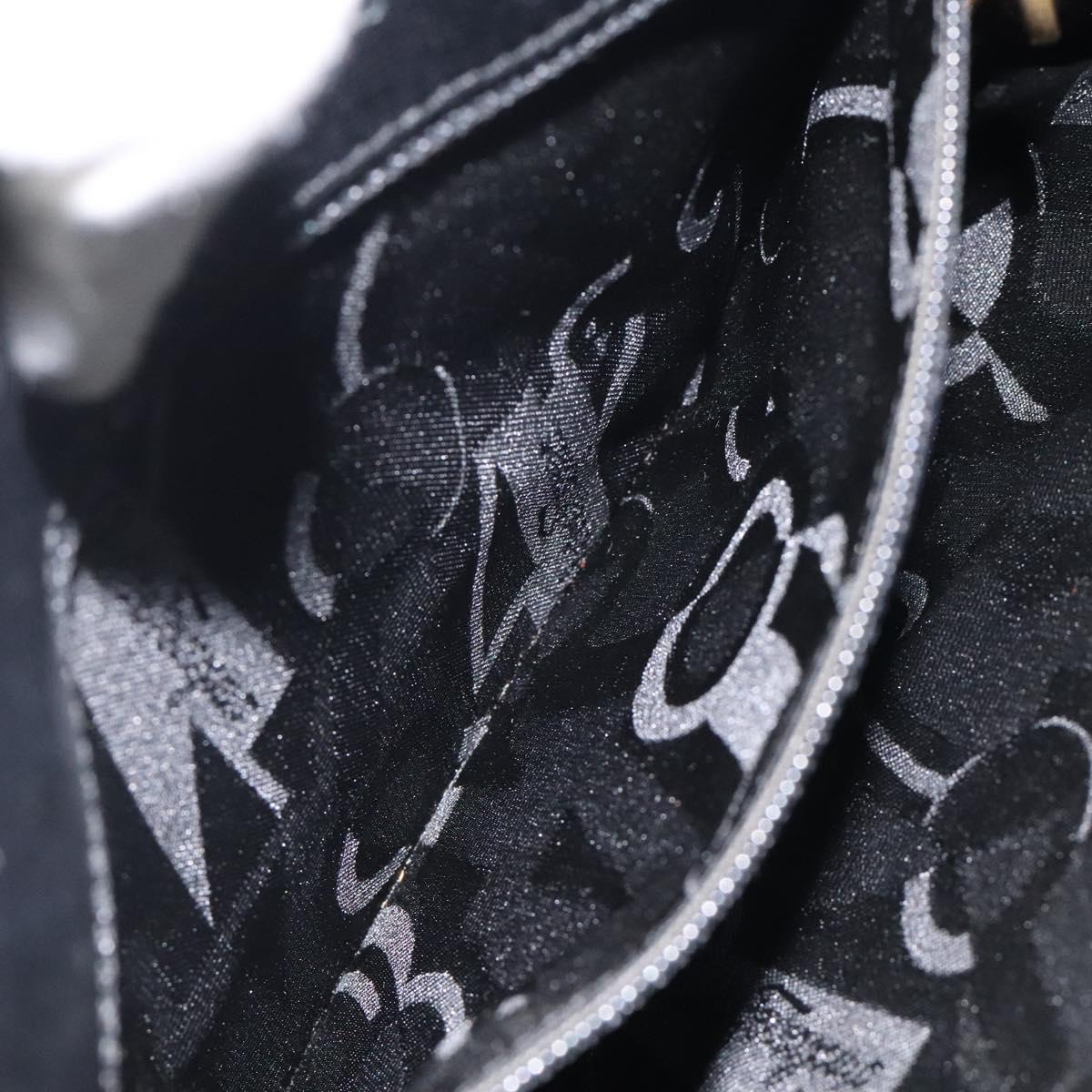 Salvatore Ferragamo Shoulder Bag Leather Black Gold Auth 116392