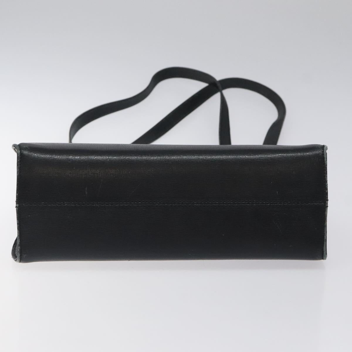 Salvatore Ferragamo Shoulder Bag Leather Black Gold Auth 116392