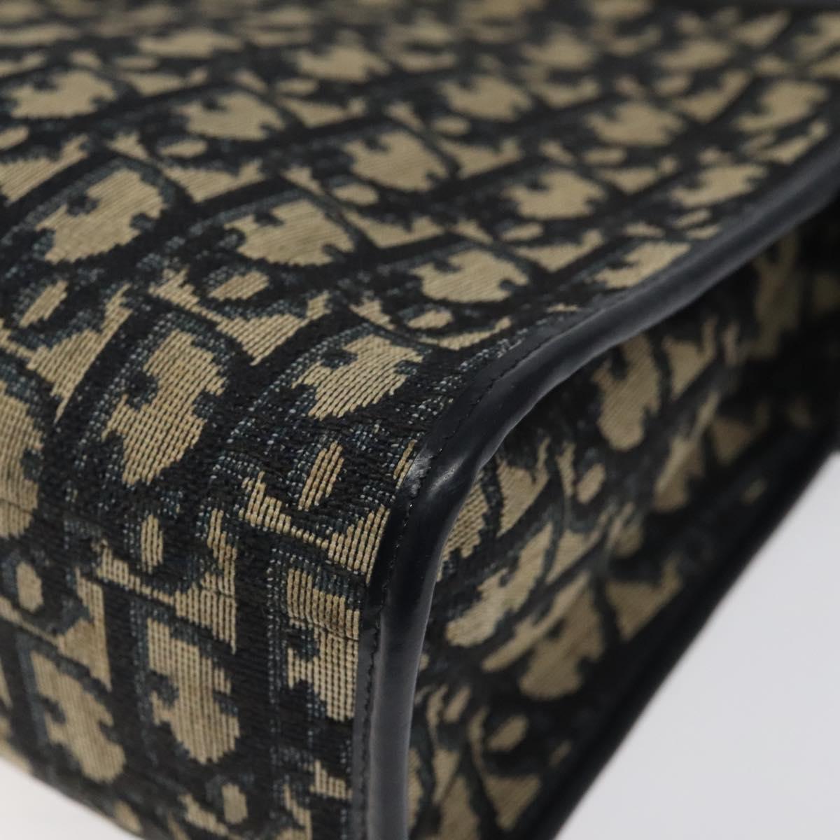 Christian Dior Trotter Canvas Shoulder Bag Navy Auth 116409