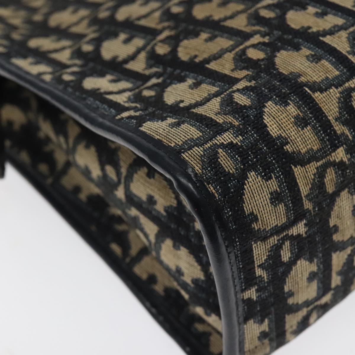 Christian Dior Trotter Canvas Shoulder Bag Navy Auth 116409