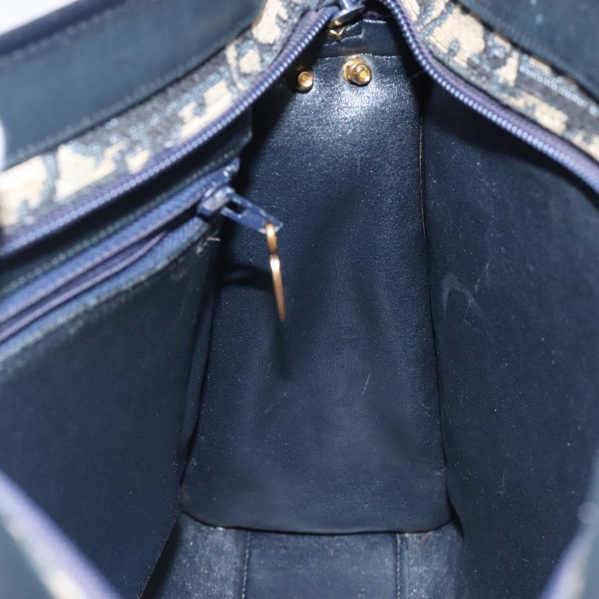 Christian Dior Trotter Canvas Shoulder Bag Navy Auth 116409