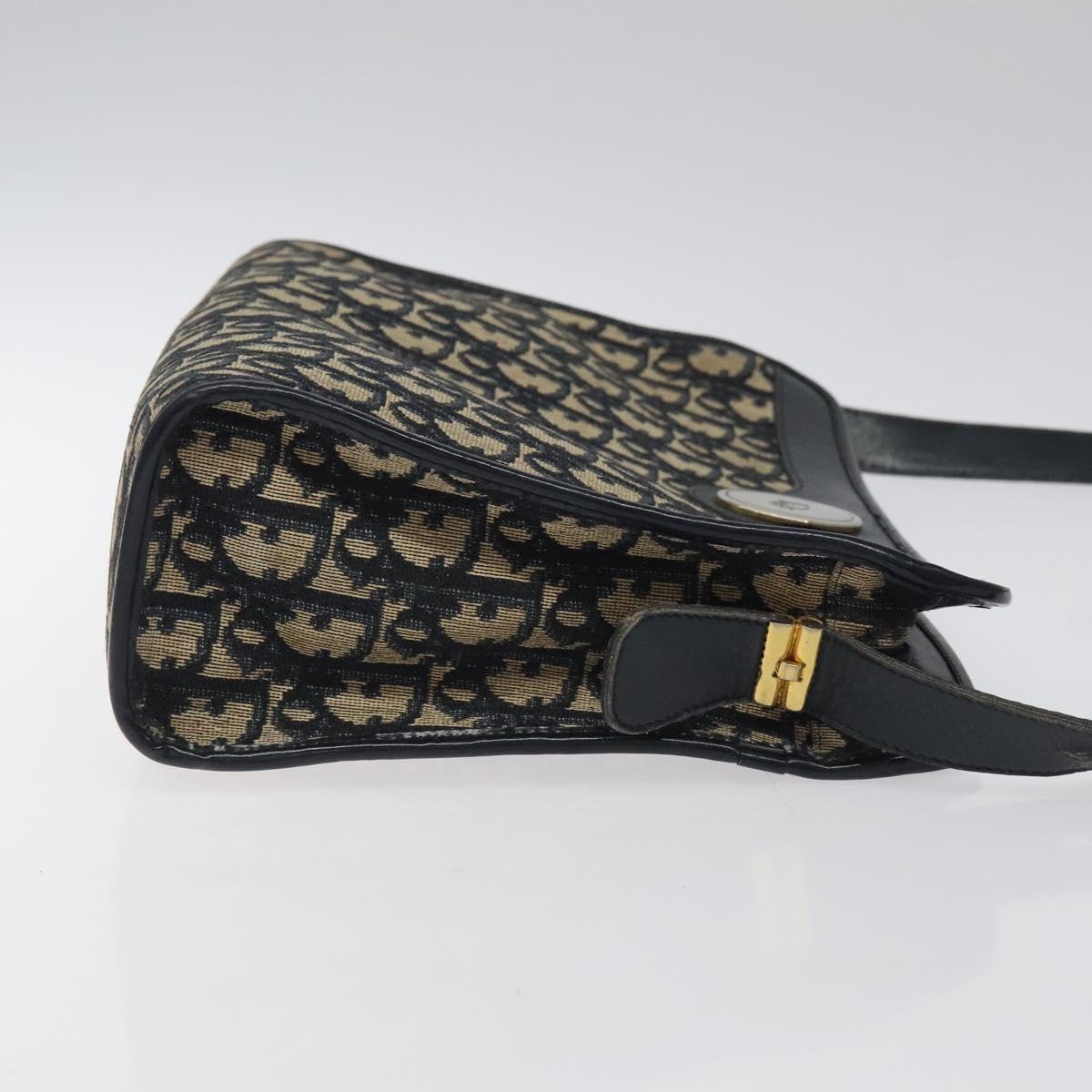 Christian Dior Trotter Canvas Shoulder Bag Navy Auth 116409