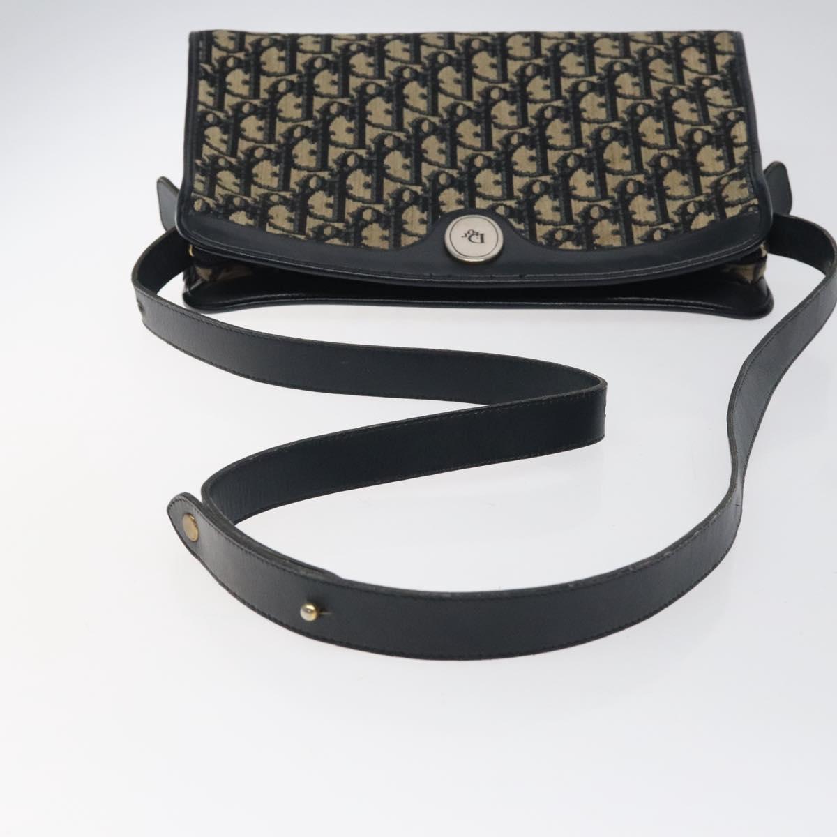 Christian Dior Trotter Canvas Shoulder Bag Navy Auth 116409